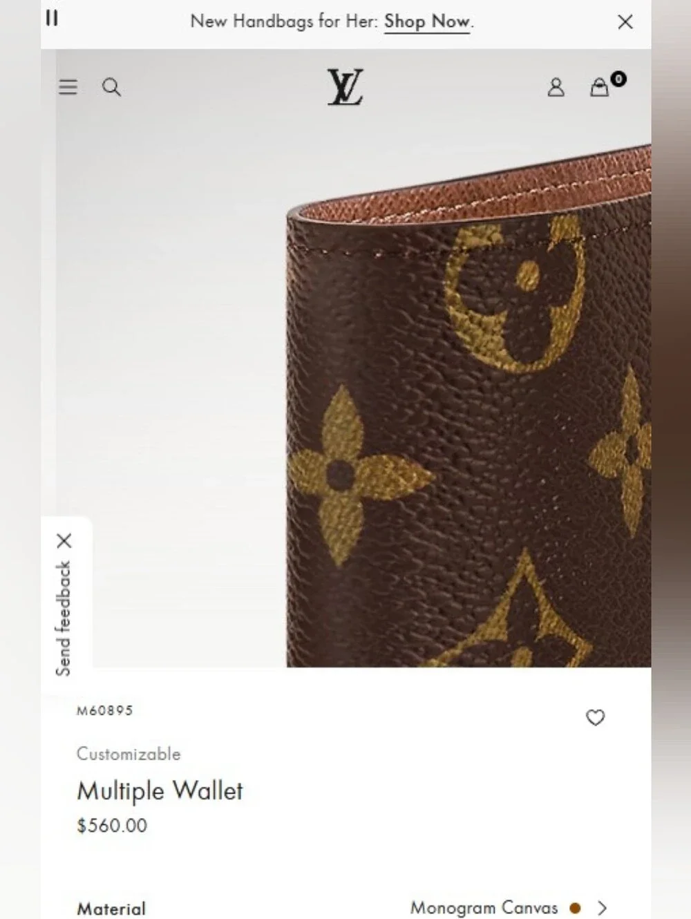 Louis Vuitton Brown Textured Leather Bi-Fold Card Holder Wallet